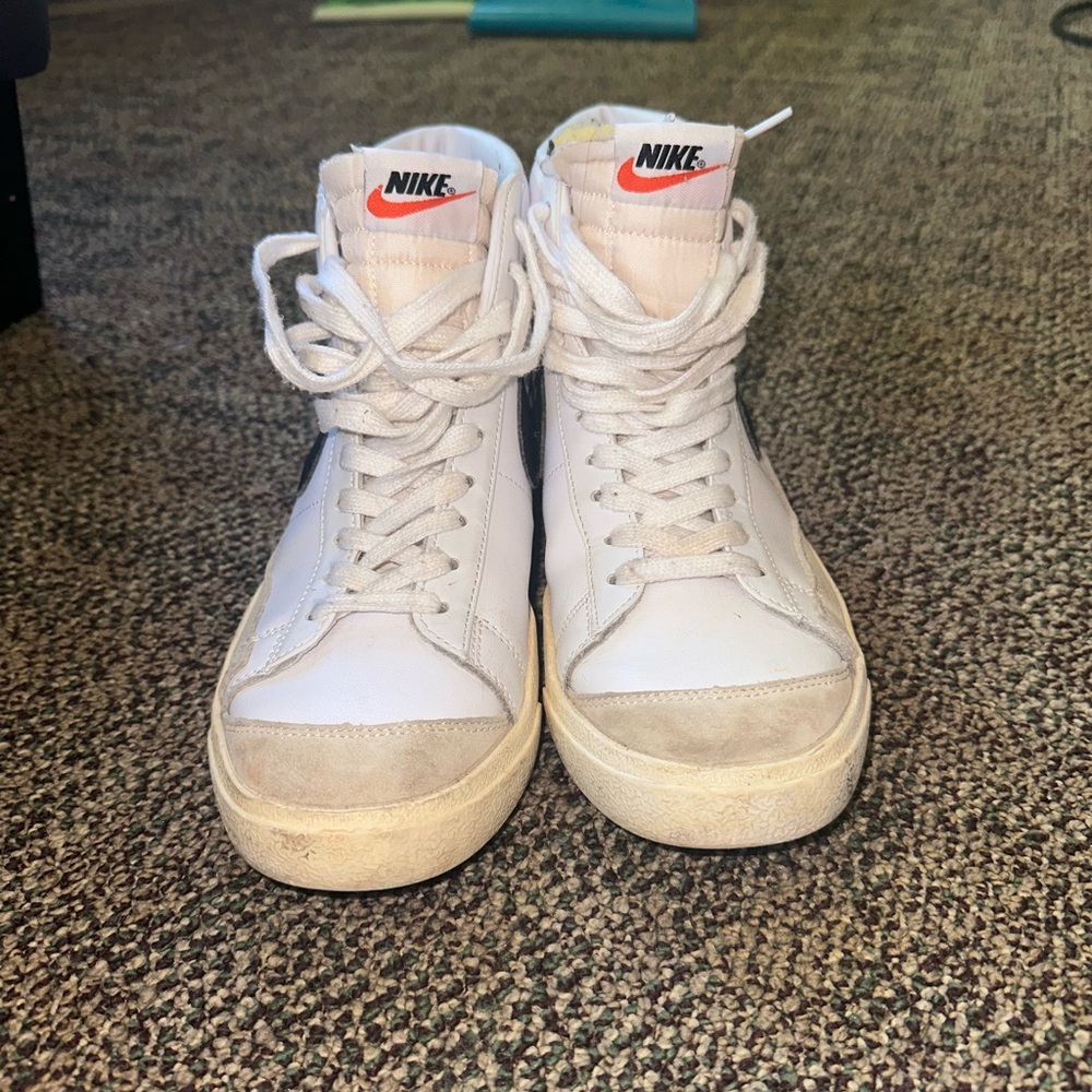 Nike White High-Top Blazers